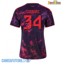 Camisa de time de futebol Bayern Munich Ismael Saibari #34 Replicas 3º Equipamento Feminina 2026-27 Manga Curta